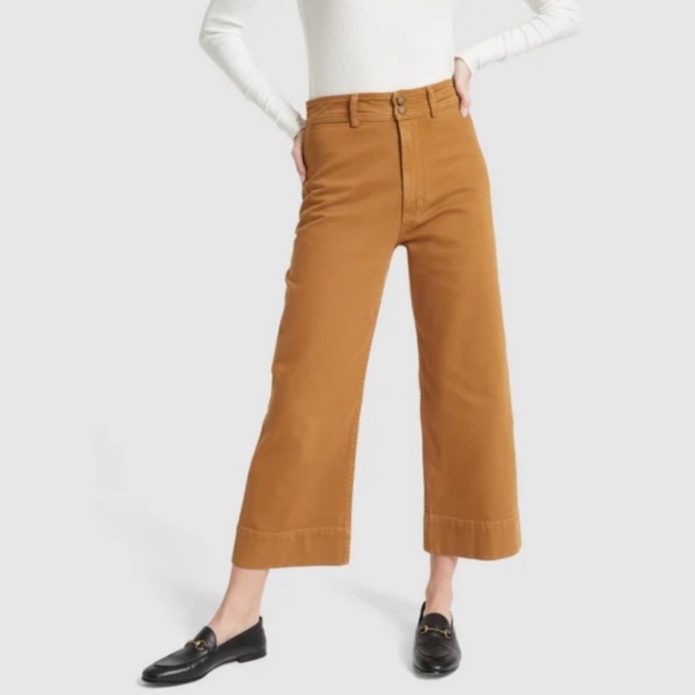 Apiece Apart Merida Cropped Wide Leg Denim Pants Jeans Size 0
